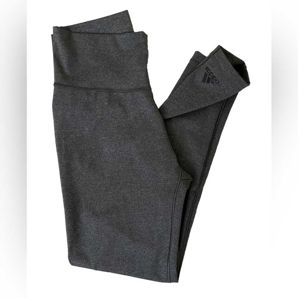 Adidas Compression Women's Leggings Sz Medium - Charcoal Gray - Picture 1 of 10